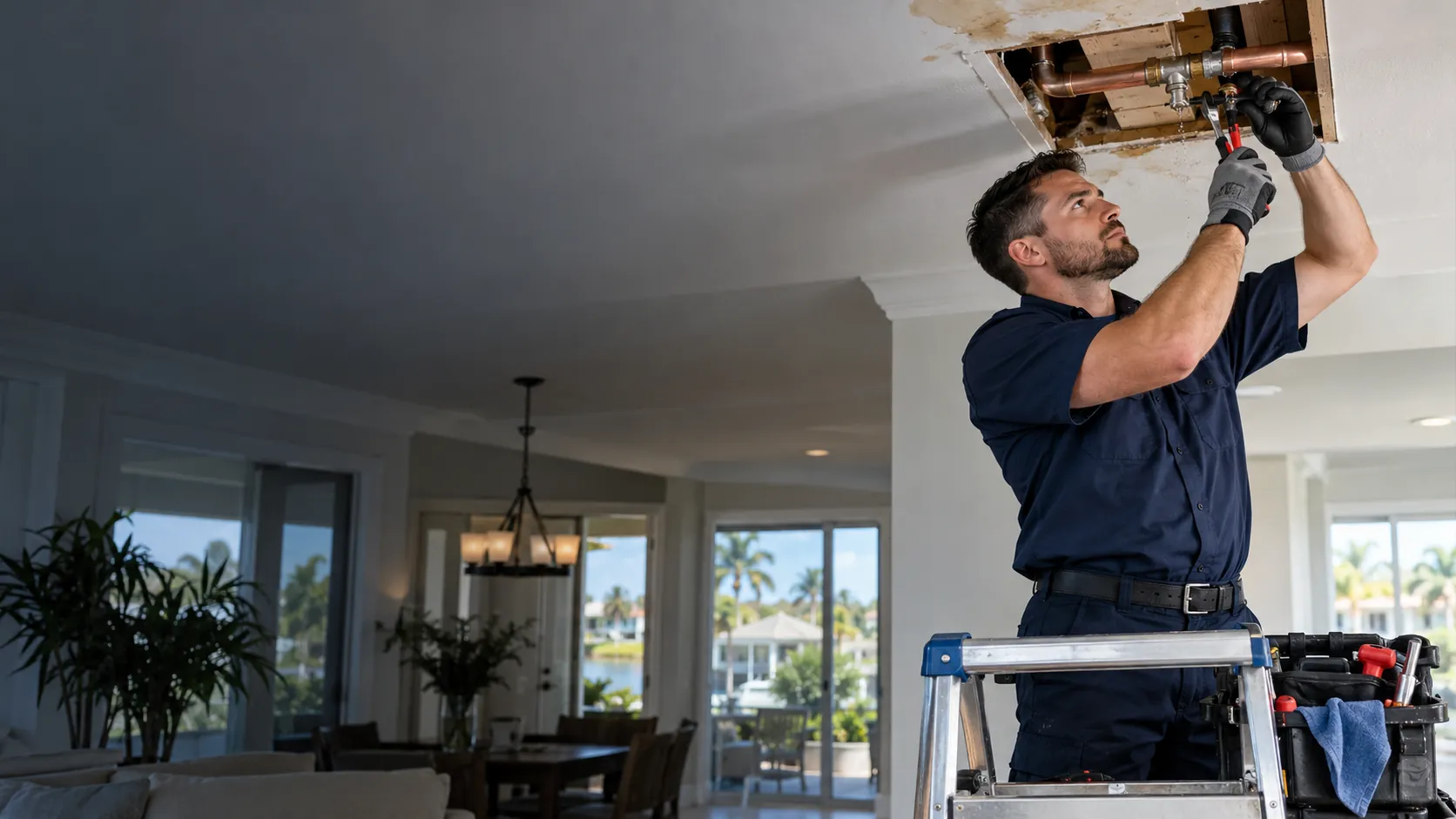 Ceiling Pipe Leak Repair in Fort Pierce, FL